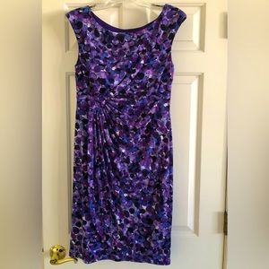 Dress Barn size 10P dress mock wrap with ruching